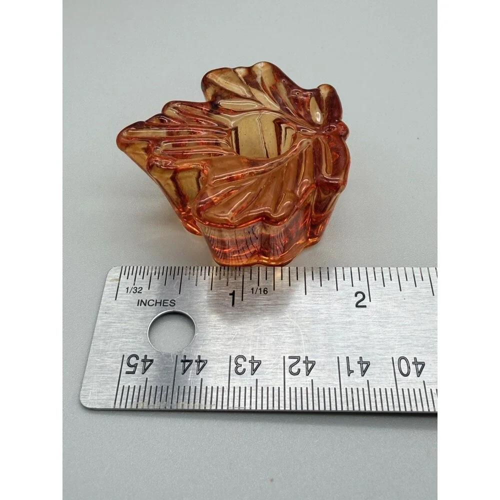 Williams Sonoma Fall Harvest Acorn & Leaf Place Card Candle Holder Autumn Lot 16